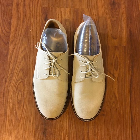 Mens Jos.A.Banks suede Crème color oxford size 8.5 - Picture 1 of 5